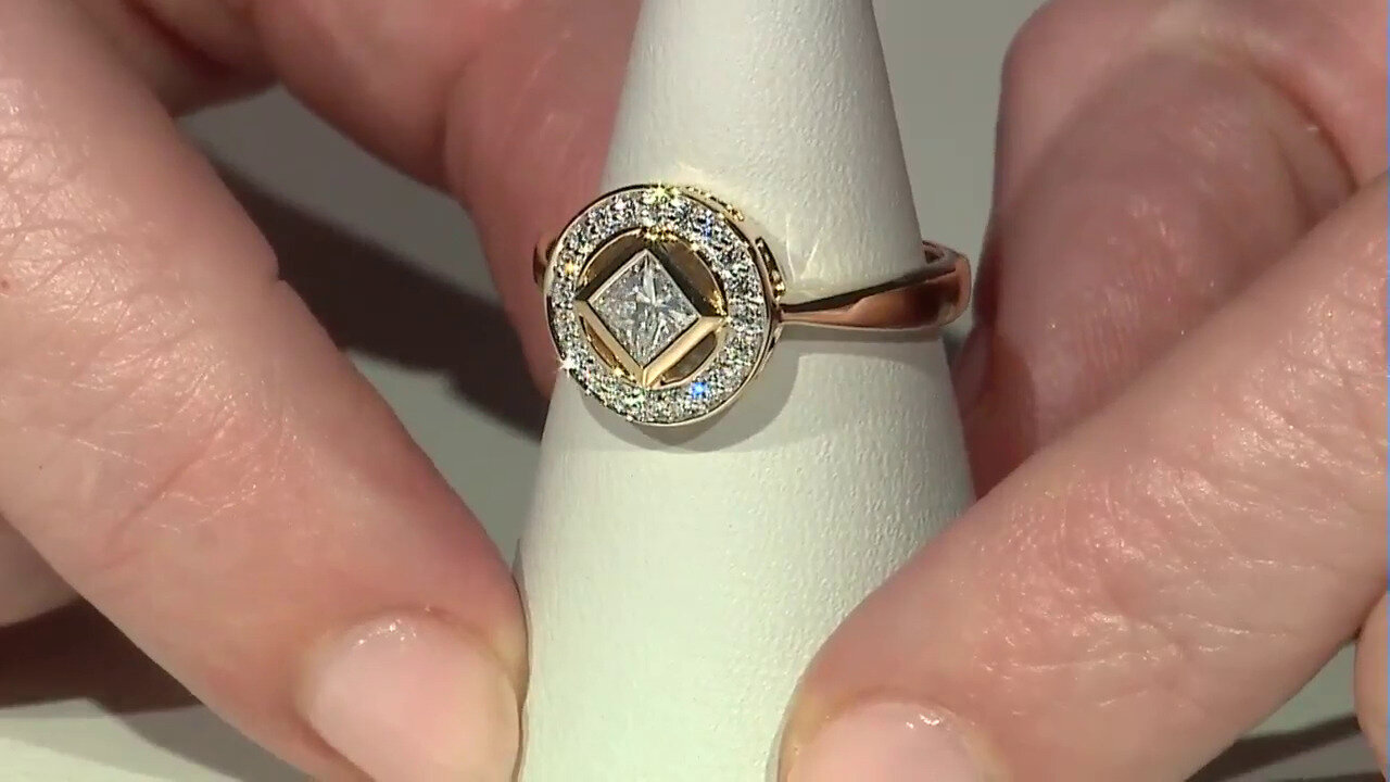Video Gouden ring met een IF Diamant (D) (Annette)