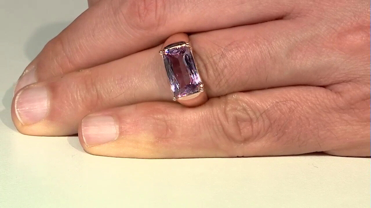 Video Pinkfarbener Diaspor-Goldring (AMAYANI)
