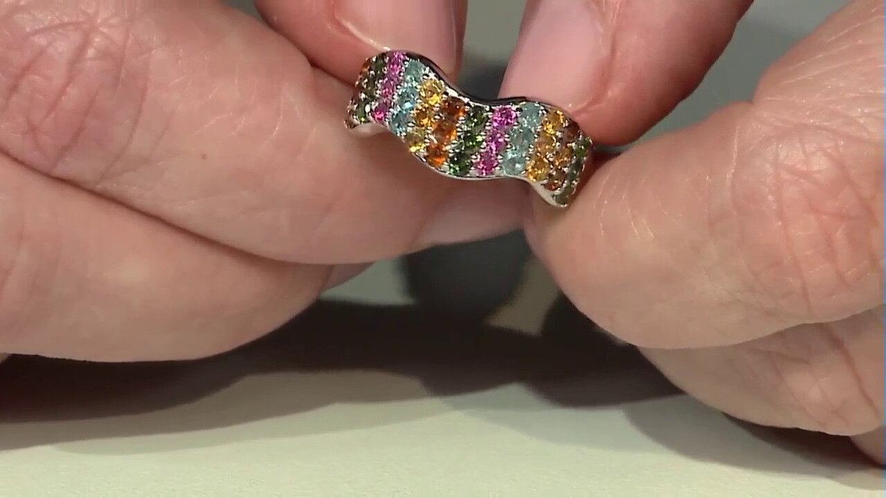 Video Zilveren ring met Gele Toermalijnen