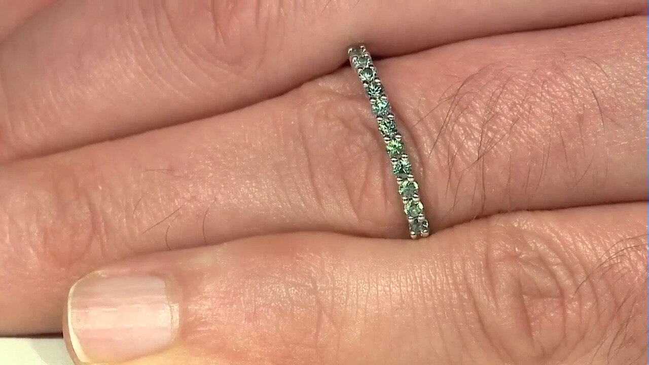 Video Zilveren ring met Montana Saffieren