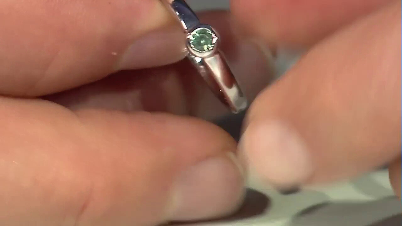Video Zilveren ring met een Montana Saffier