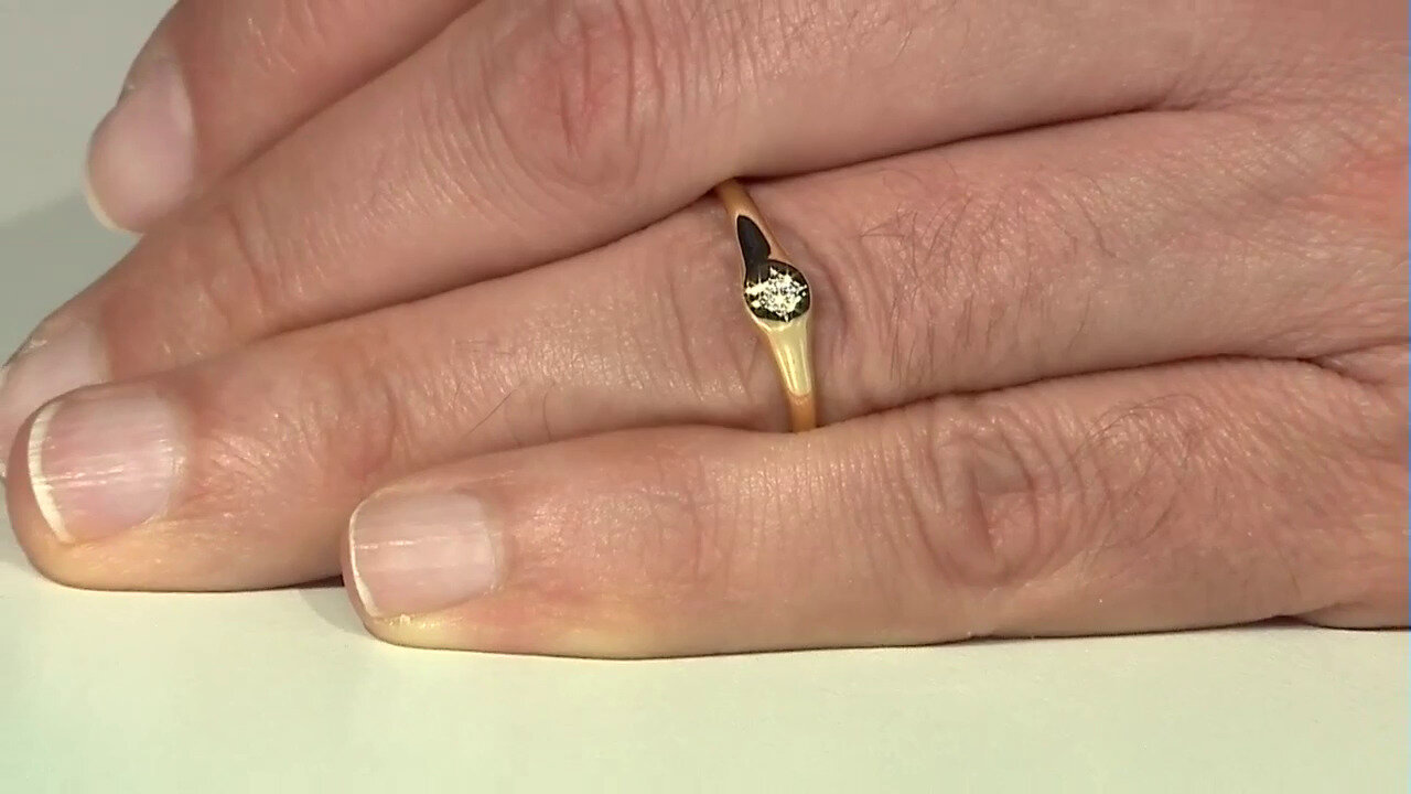 Video Zilveren ring met een I3 (I) Diamant