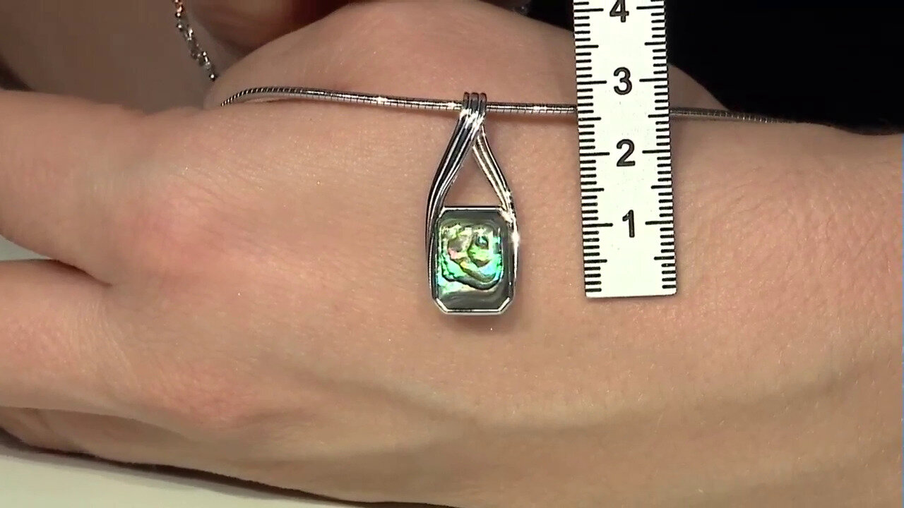 Video Zilveren hanger met een Abalone schelp (MONOSONO COLLECTION)