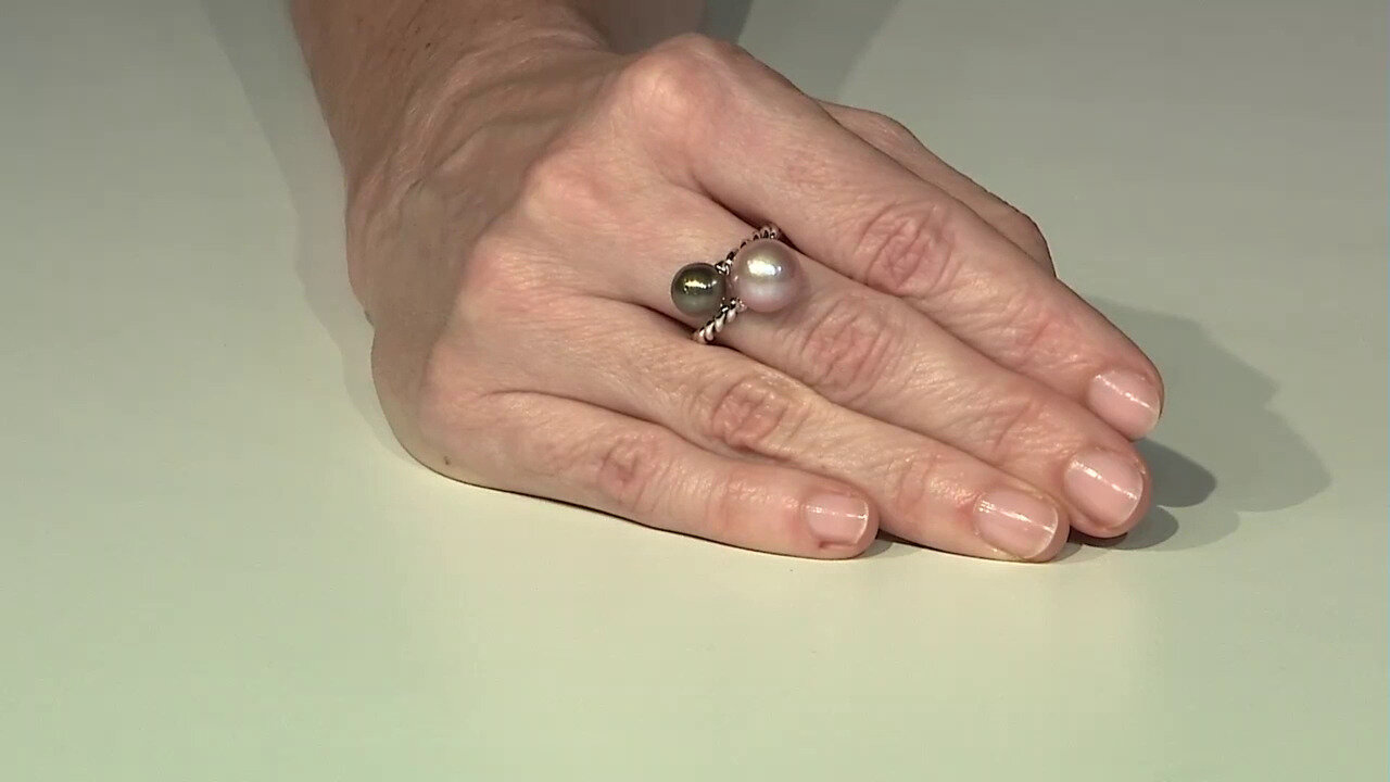Video Zilveren ring met een Ming Parel (TPC)