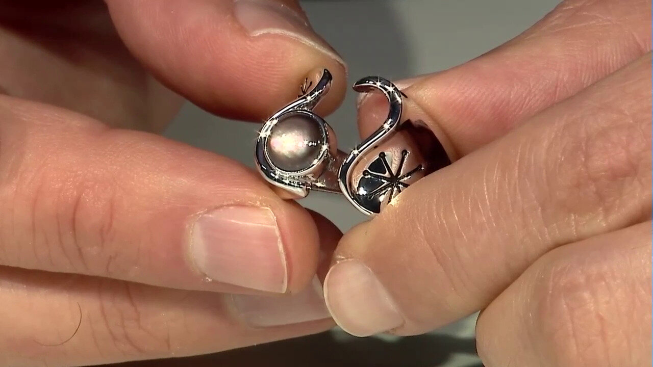 Video Zilveren ring met een parelmoer (TPC)