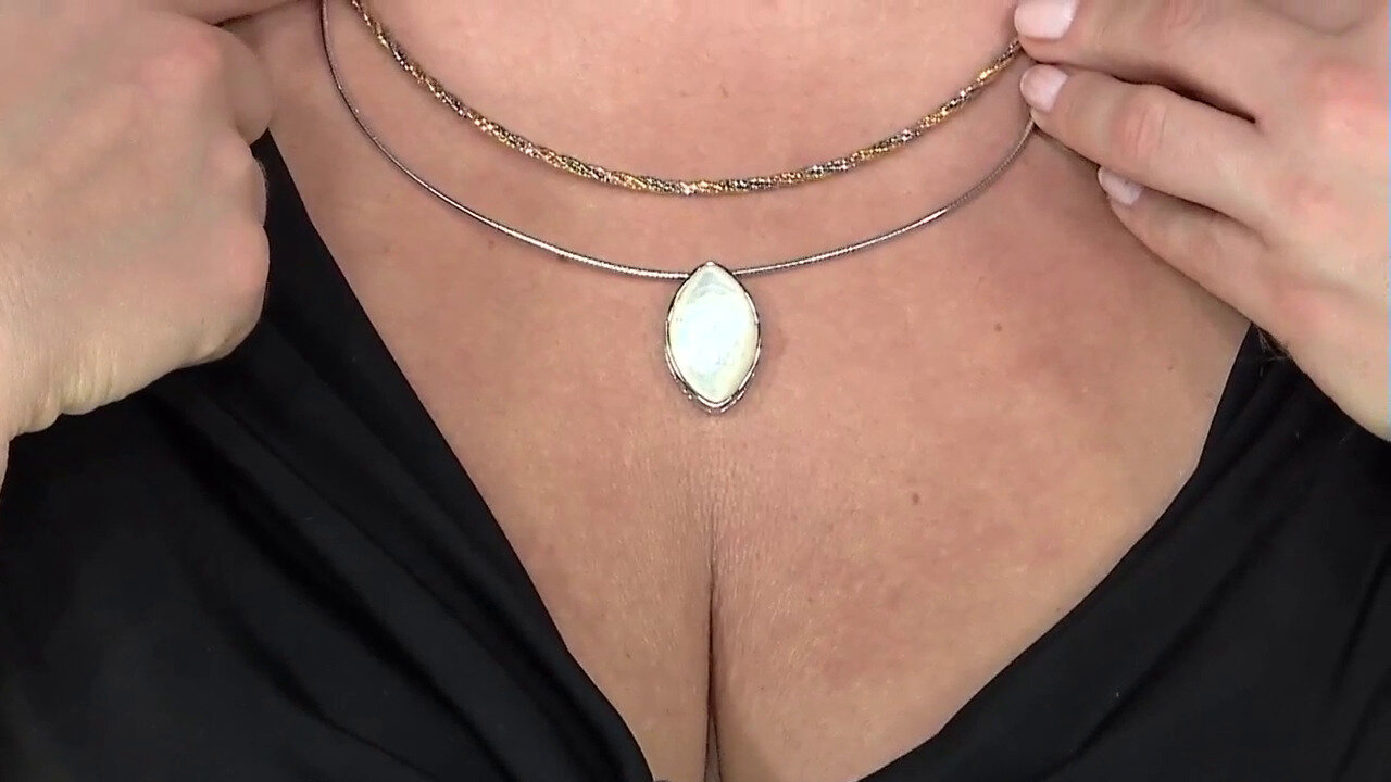 Video Mother of Pearl Silver Pendant (MONOSONO COLLECTION)