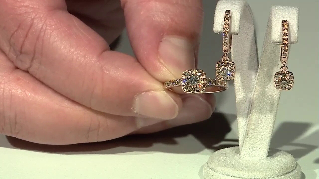 Video Anillo en oro con Diamante rosa de Francia de Argyle SI1 (Annette)