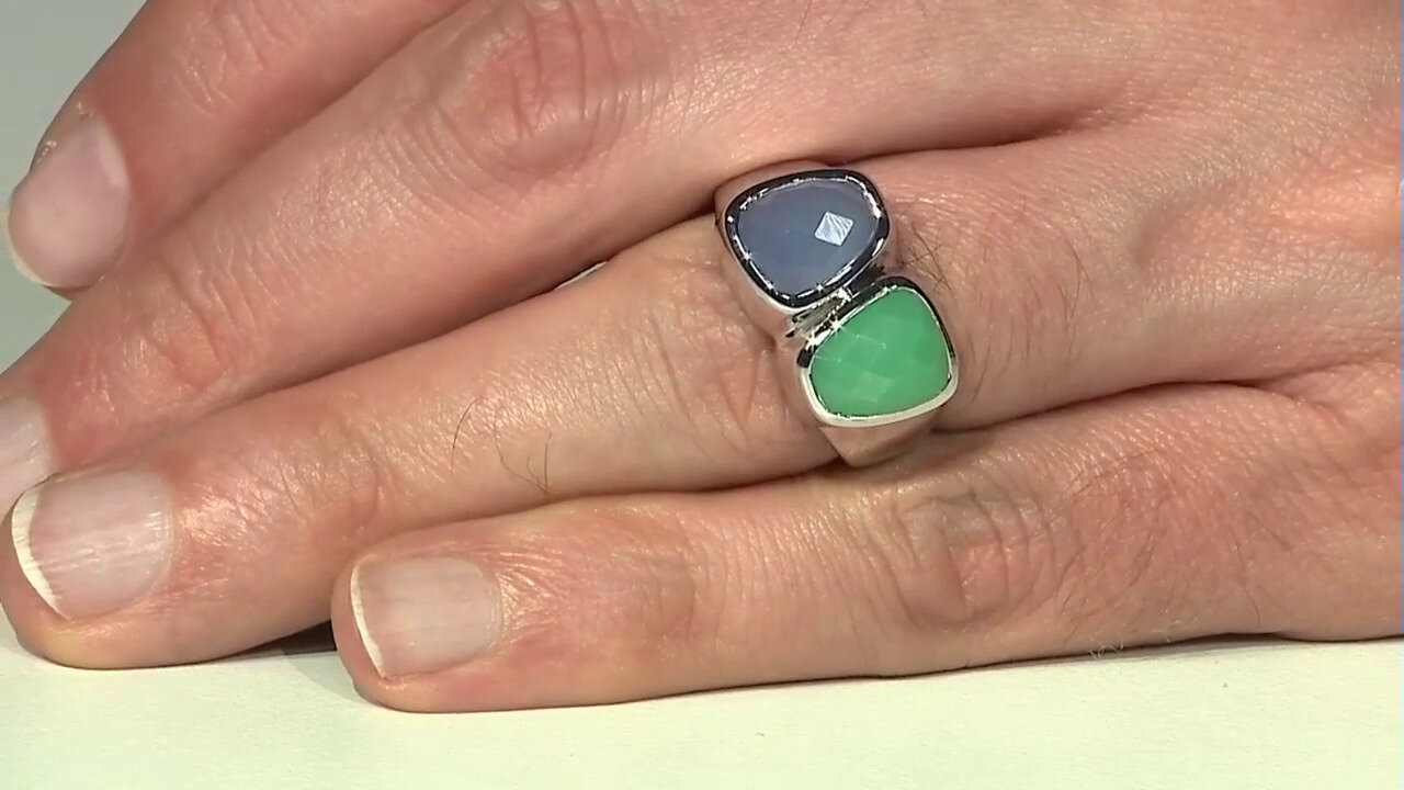 Video Zilveren ring met een chrysopraas (KM by Juwelo)