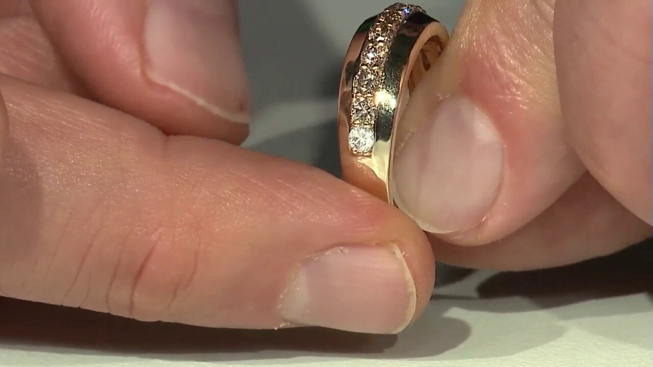 Video Gouden ring met I4 Bruine Diamanten (KM by Juwelo)