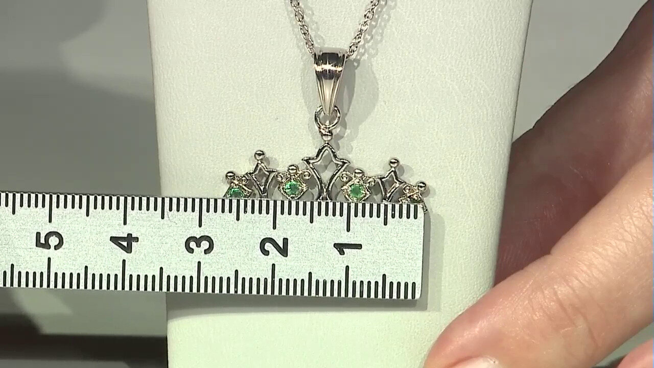 Video Zilveren halsketting met Socoto smaragden