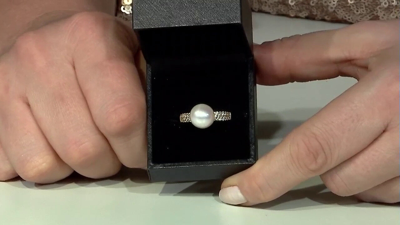 Video Bague en argent et Perle de culture d'eau douce