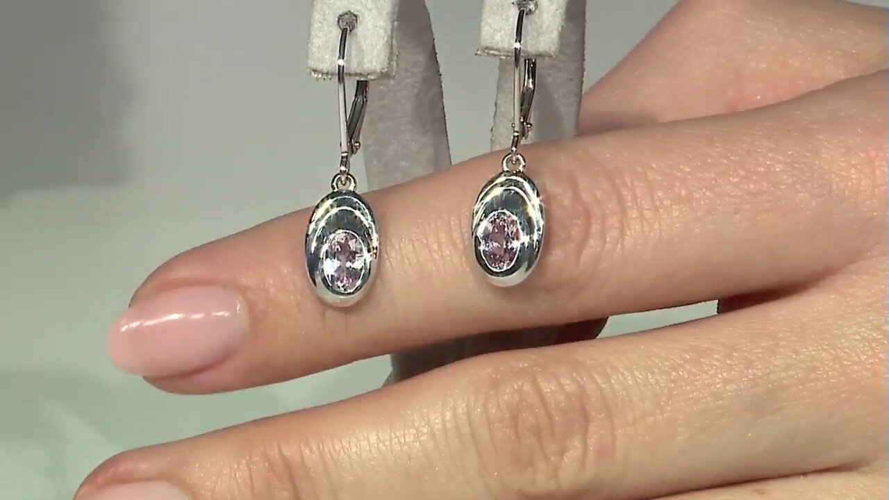 Video Boucles d'oreilles en argent et Topaze rose d'Ouro Preto