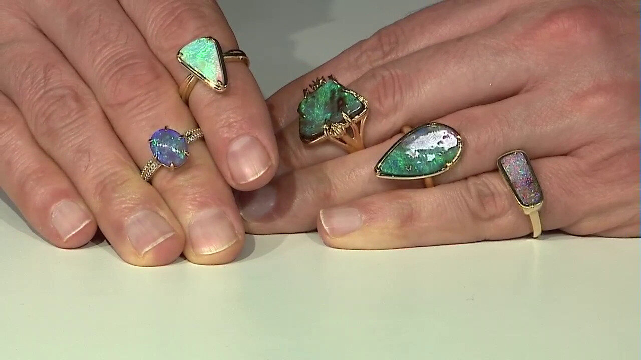 Video Gouden ring met een Boulder opaal (Mark Tremonti)