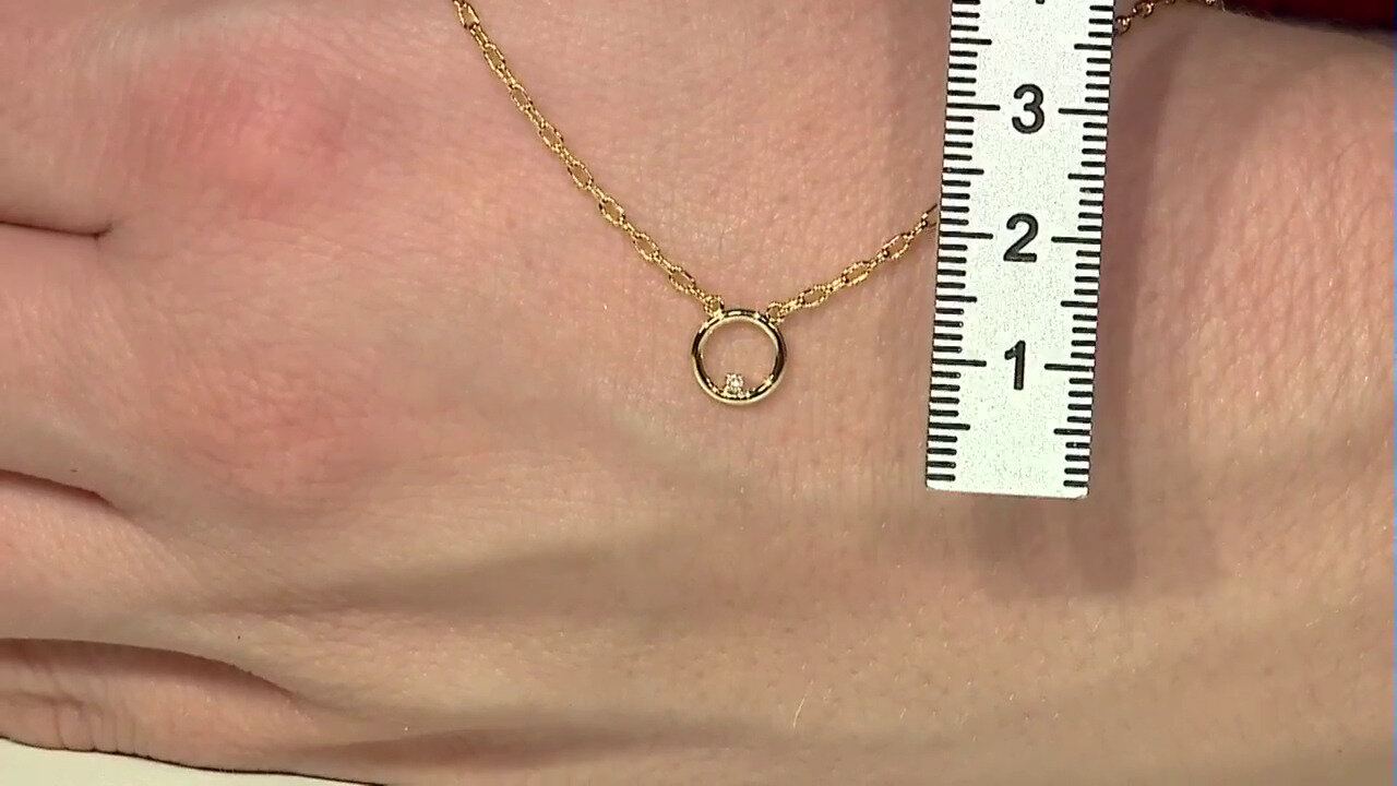 Video Messing halsketting met een I3 (I) Diamant (Juwelo Style)