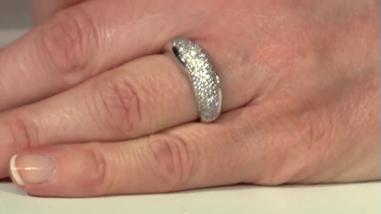 Video Zilveren ring met zirkonen