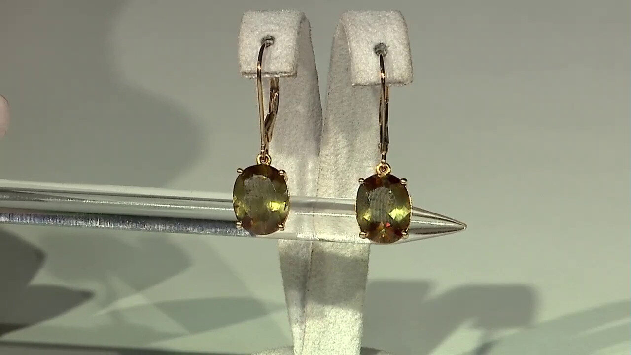 Video Gouden oorbellen met andalusieten