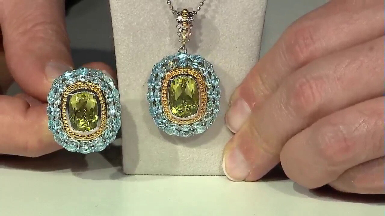 Video Ouro Verde Quartz Silver Necklace (Dallas Prince Designs)