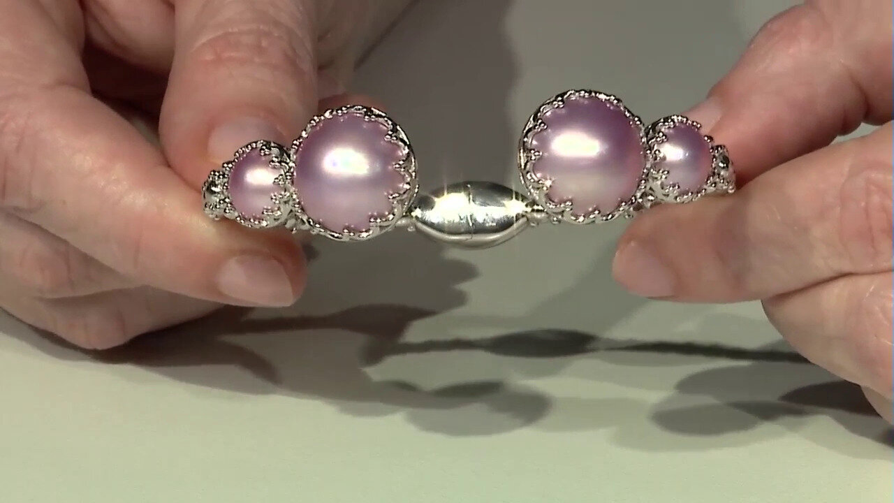 Video Zilveren armband met Mabe parels (Dallas Prince Designs)