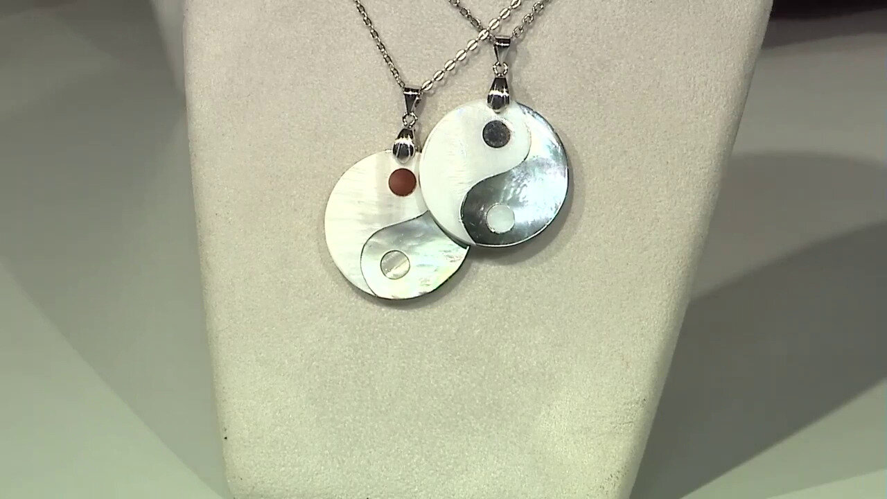 Video Mother of Pearl Silver Pendant