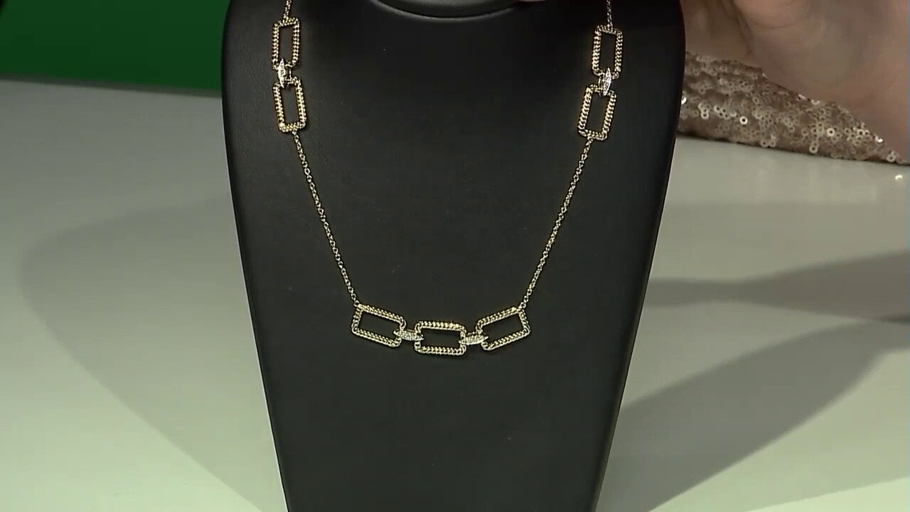 Video Collar en oro con I1 (I) Diamante (Ornaments by de Melo)