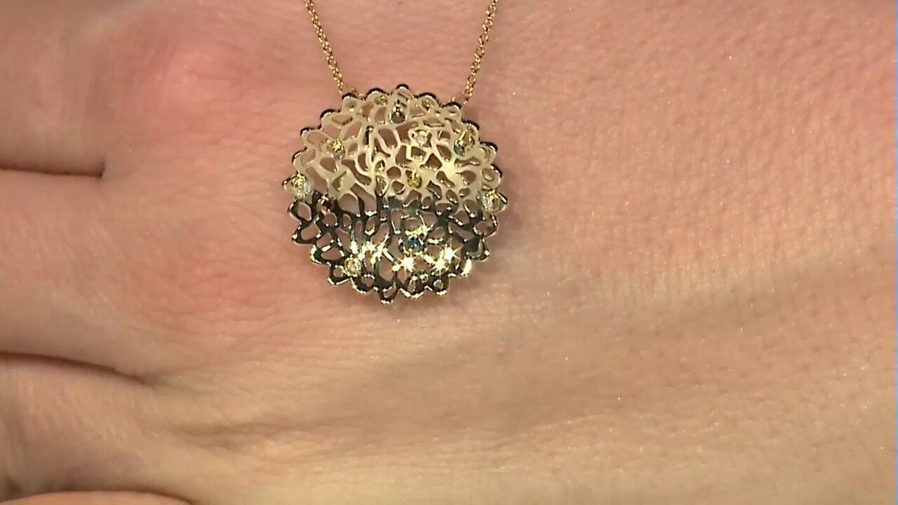 Video Collar en oro con Diamante rojo PK (Ornaments by de Melo)