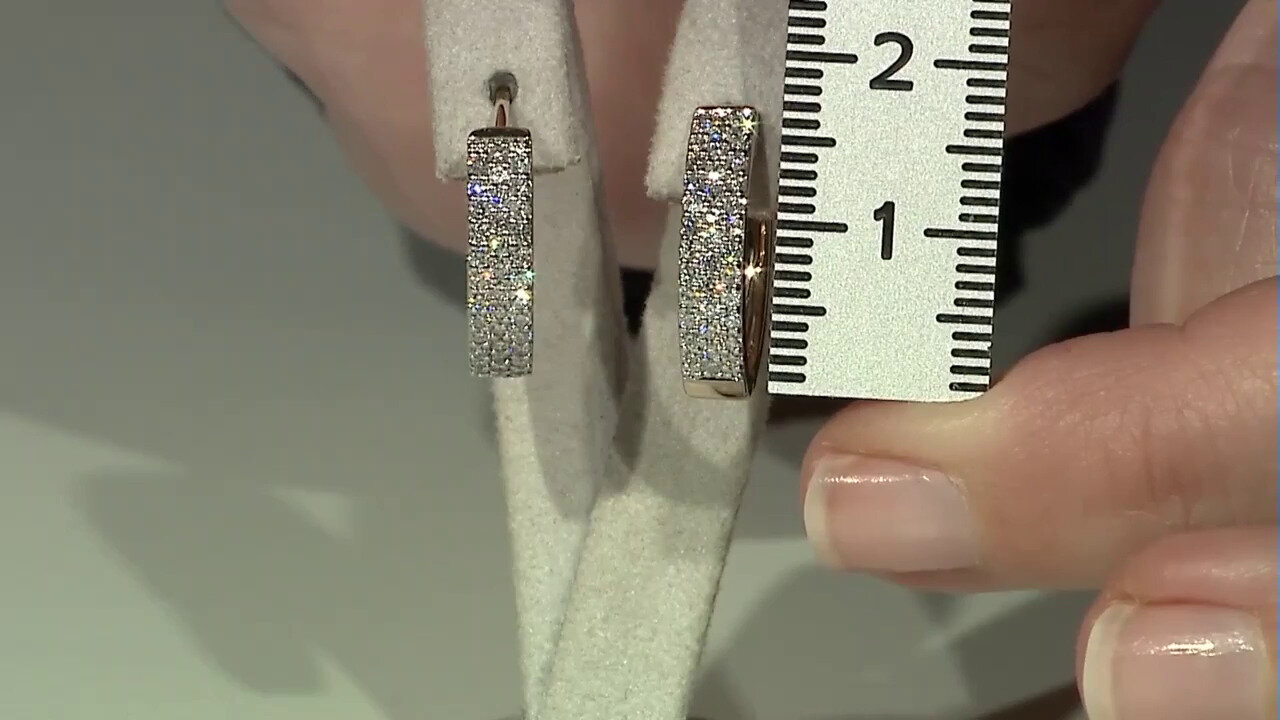 Video 14K SI1 (G) Diamond Gold Earrings (Annette)