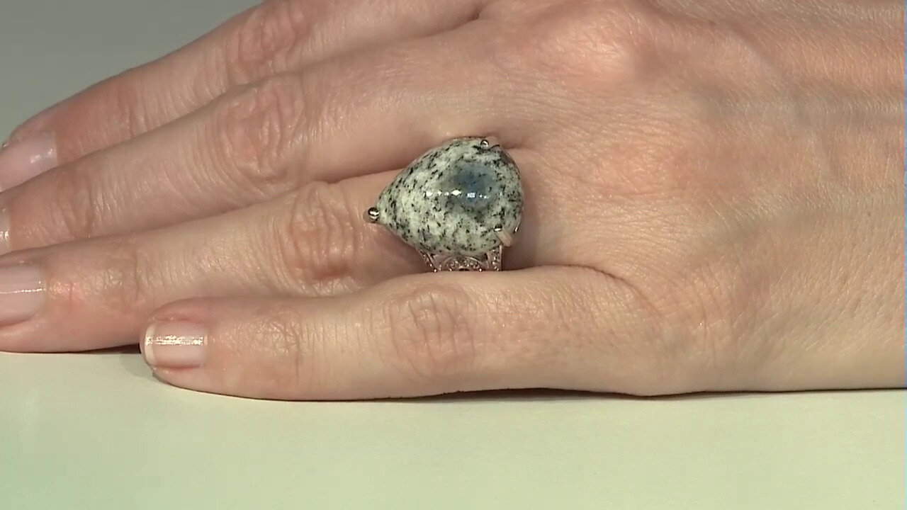 Video Anello in argento con Azzurrite del K2