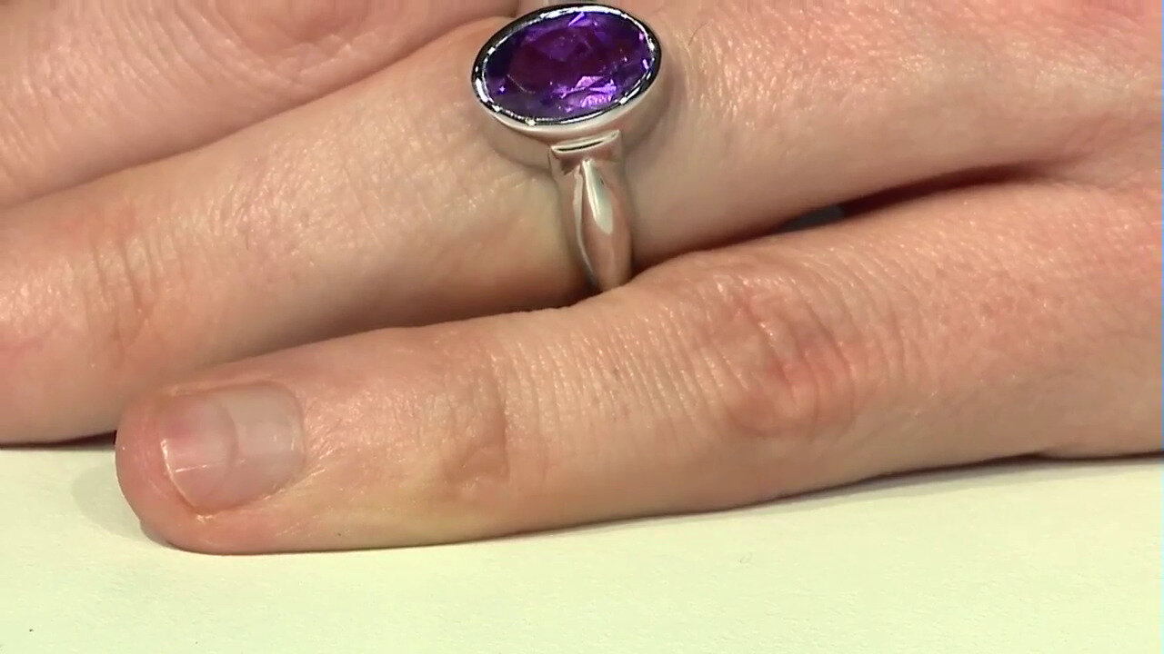 Video Siberian Amethyst Silver Ring