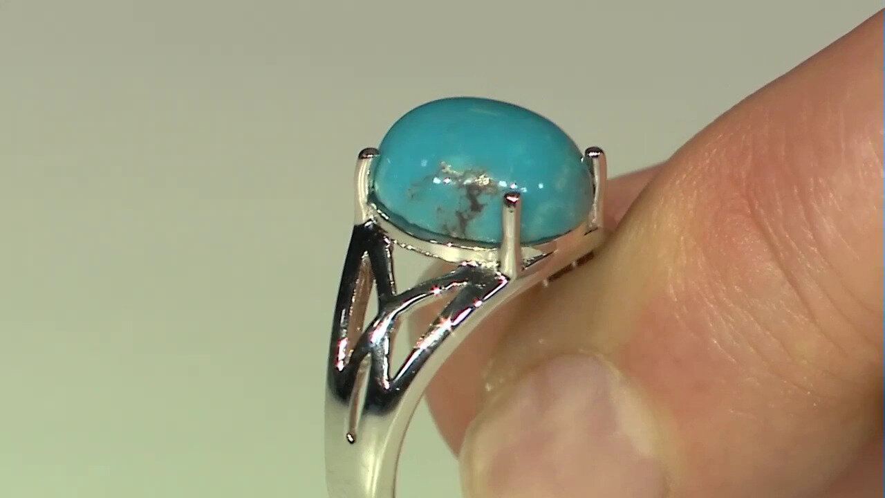 Video Zilveren ring met een Arizona Turkoois