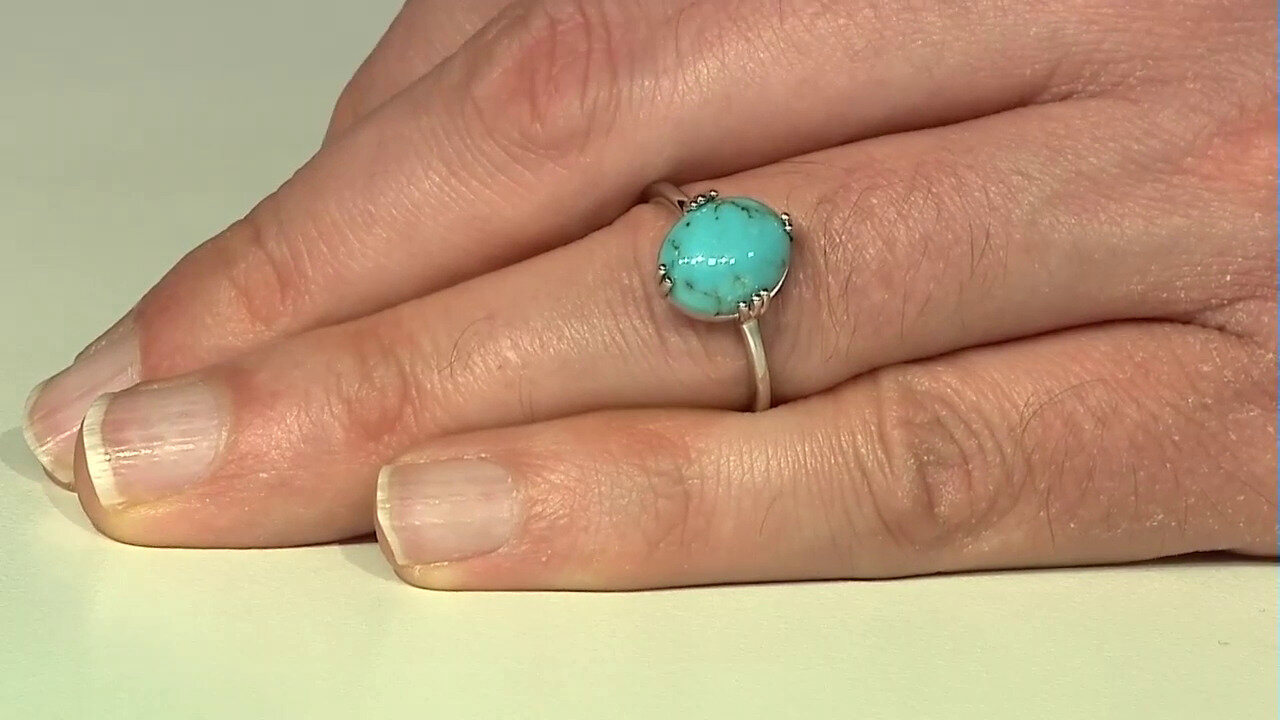 Video Zilveren ring met een Arizona Turkoois