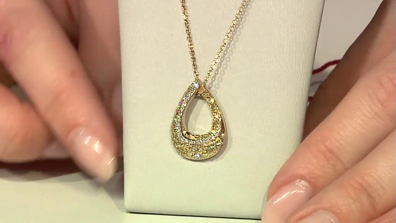 Video Collar en oro con Diamante fantasía SI1 (CIRARI)