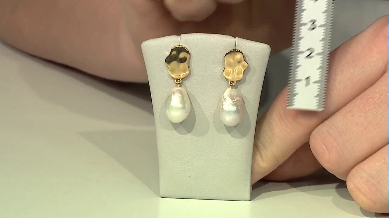 Video Freshwater pearl Silver Earrings