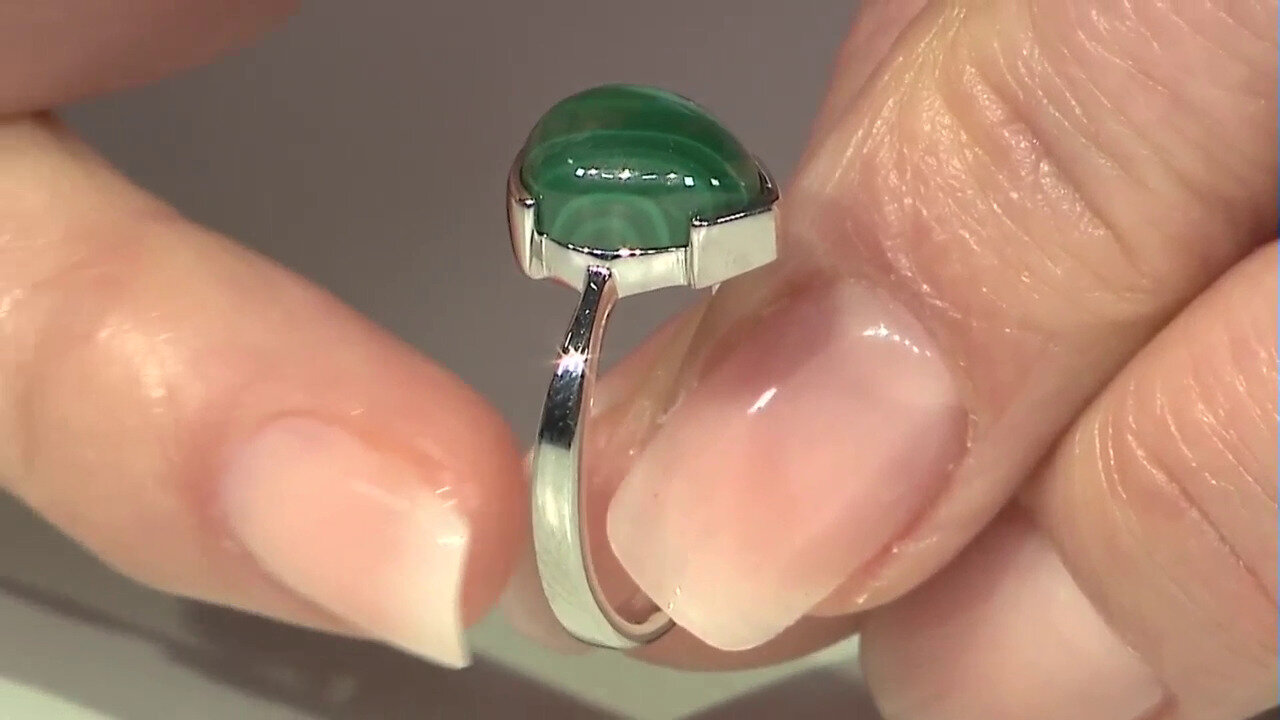 Video Malachite Silver Ring