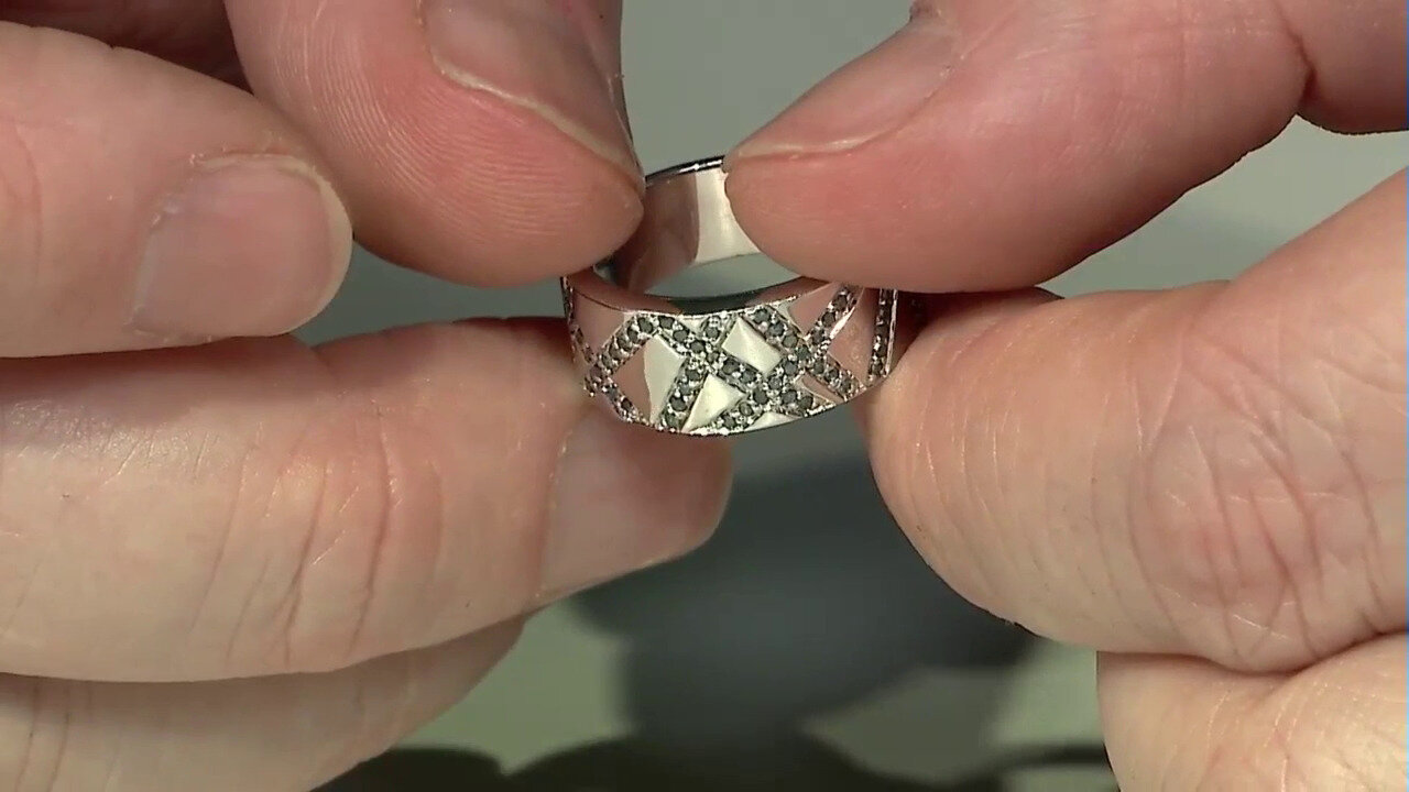 Video Königsblauer Diamant-Silberring