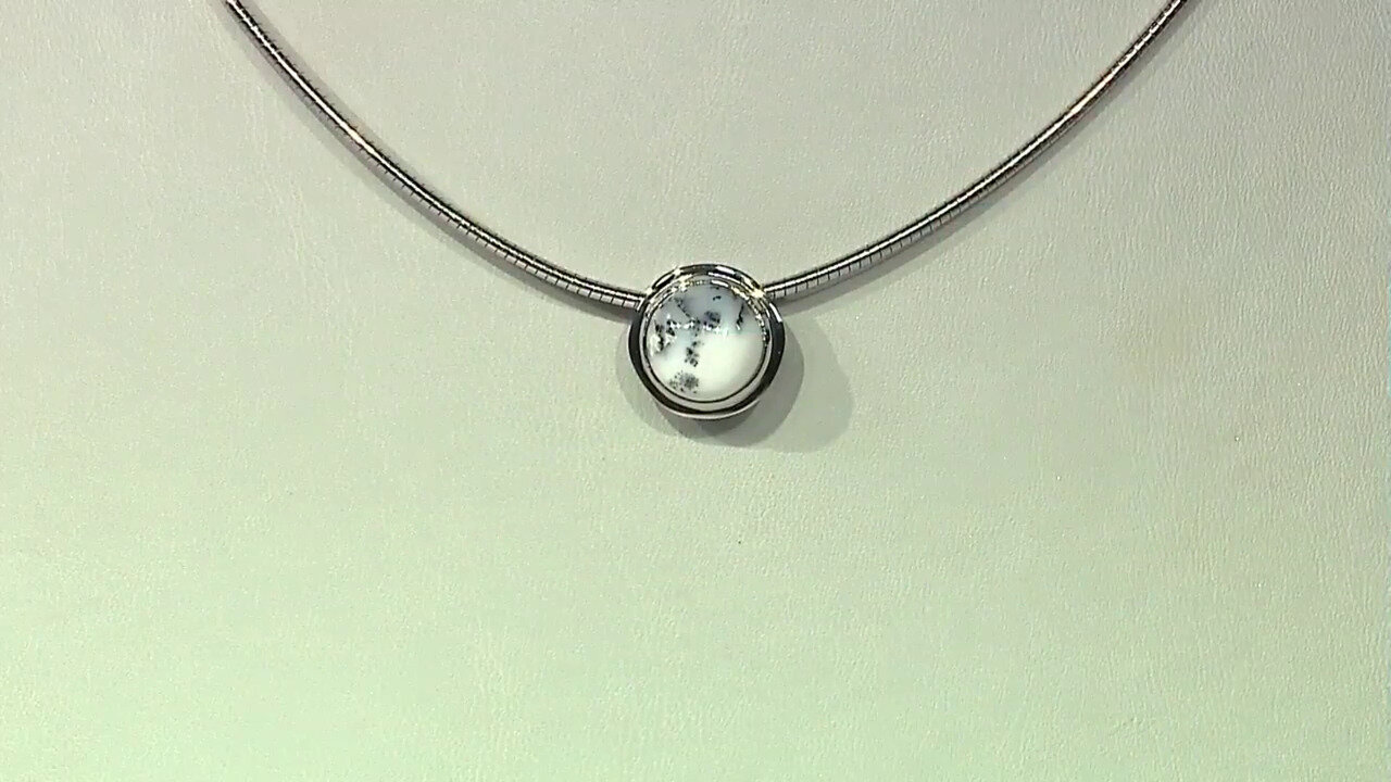 Video Dendritic Agate Silver Pendant (MONOSONO COLLECTION)