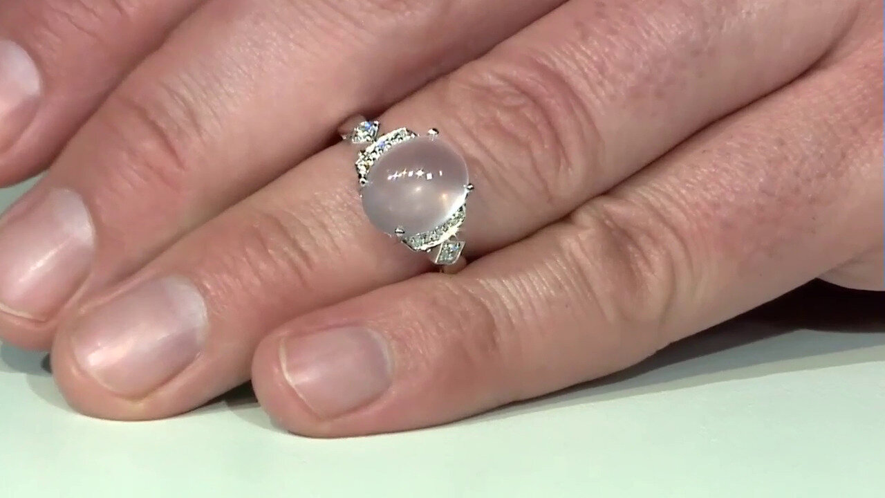 Video Angelandia Rose Quartz Silver Ring