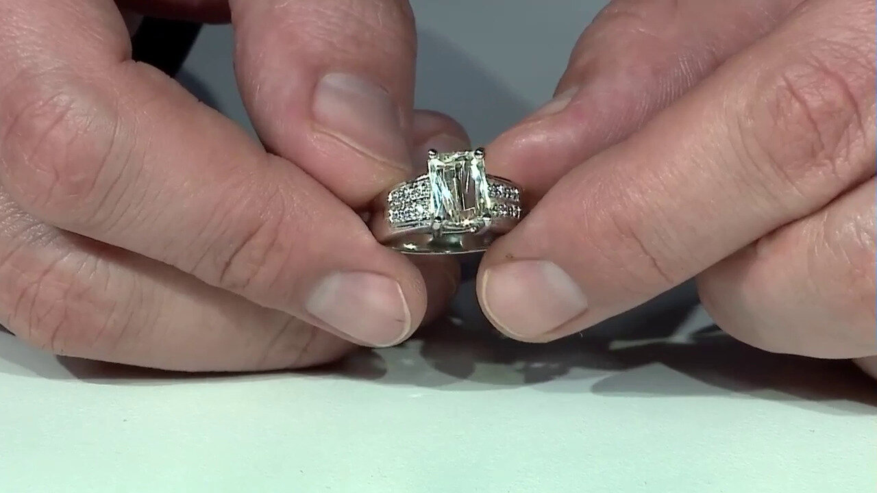 Video Anillo de hombre en plata con Cuncita amarillo canario