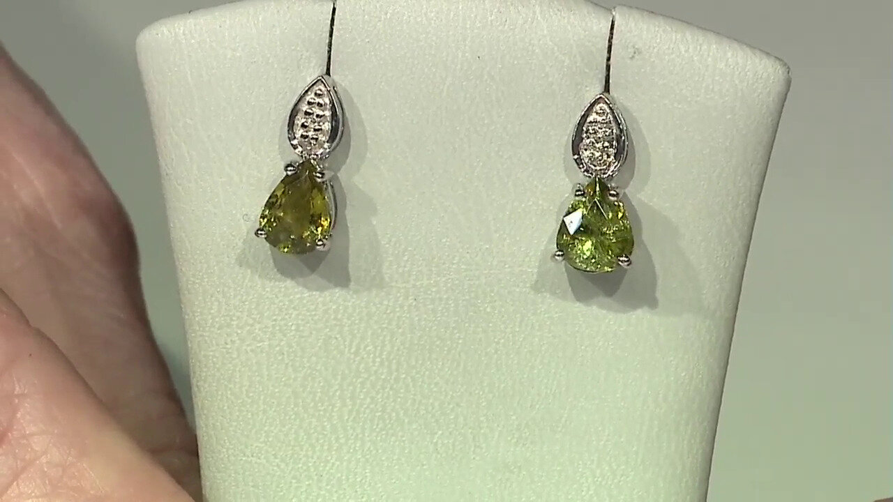 Video Cuprian Tourmaline Silver Earrings