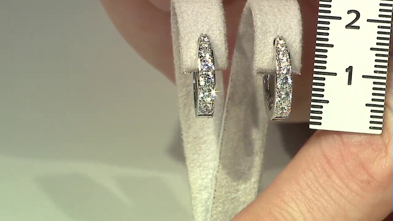 Video Zircon Silver Earrings