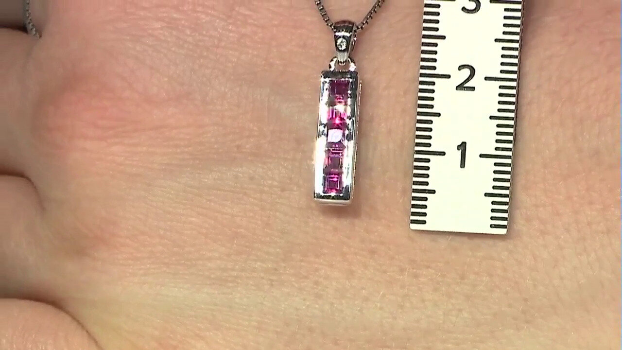 Video Rhodolite Silver Pendant