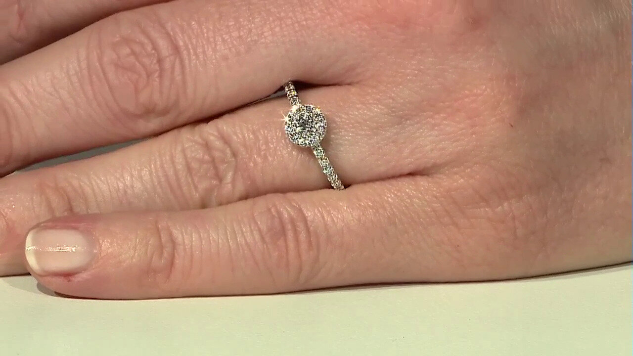 Video 14K IF (D) Diamond Gold Ring (Annette)