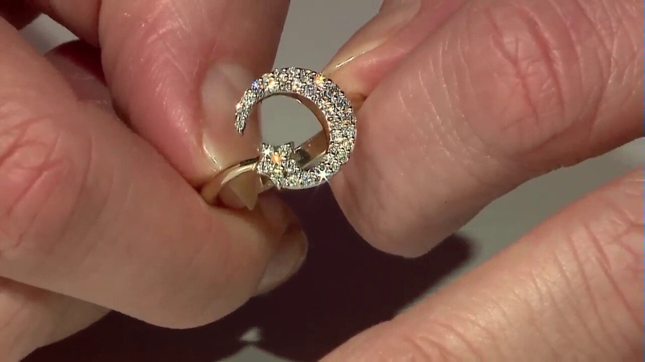 Video Gouden ring met Diamanten SI1 (G) (Annette)