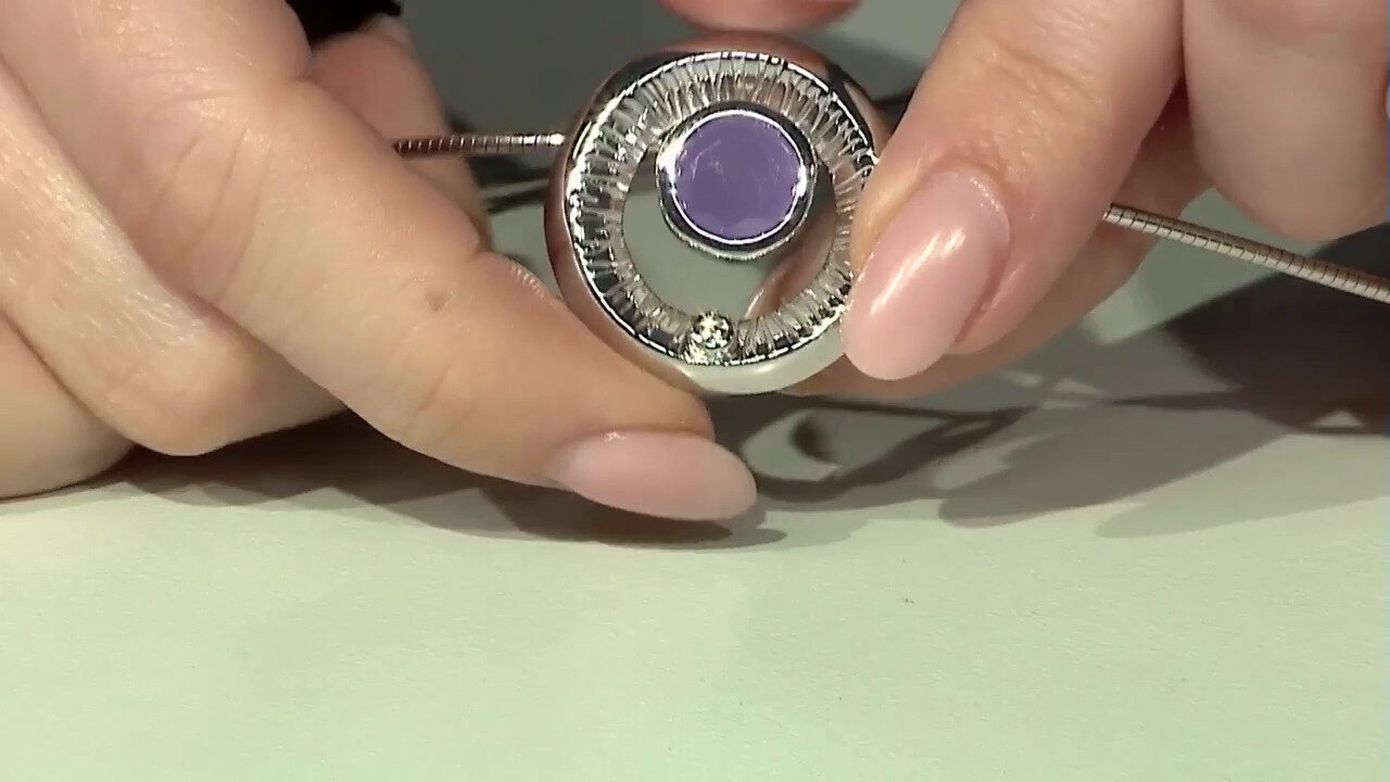 Video Lavendel-Jade-Silberanhänger (MONOSONO COLLECTION)