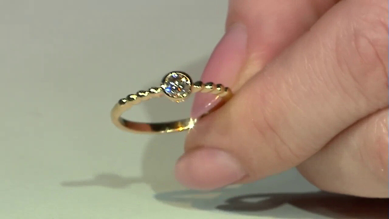 Video Zilveren ring met een PK Chocolade Diamant