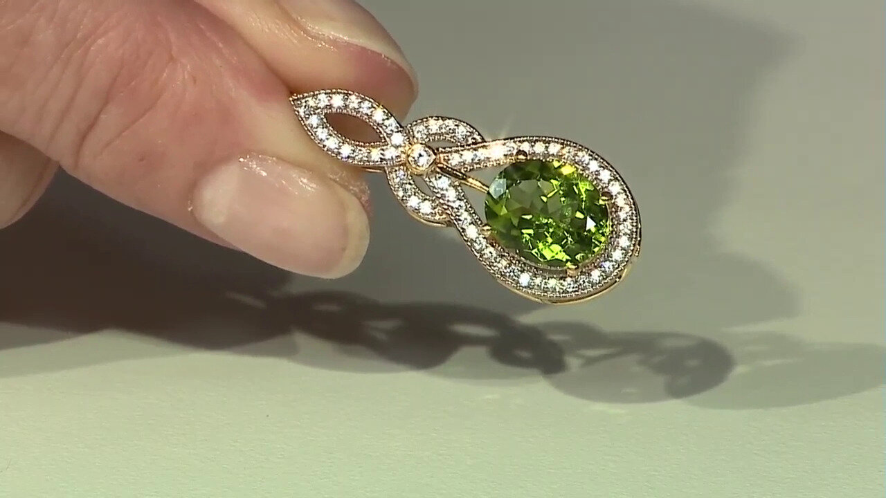 Video Colgante en plata con Peridoto de Arizona