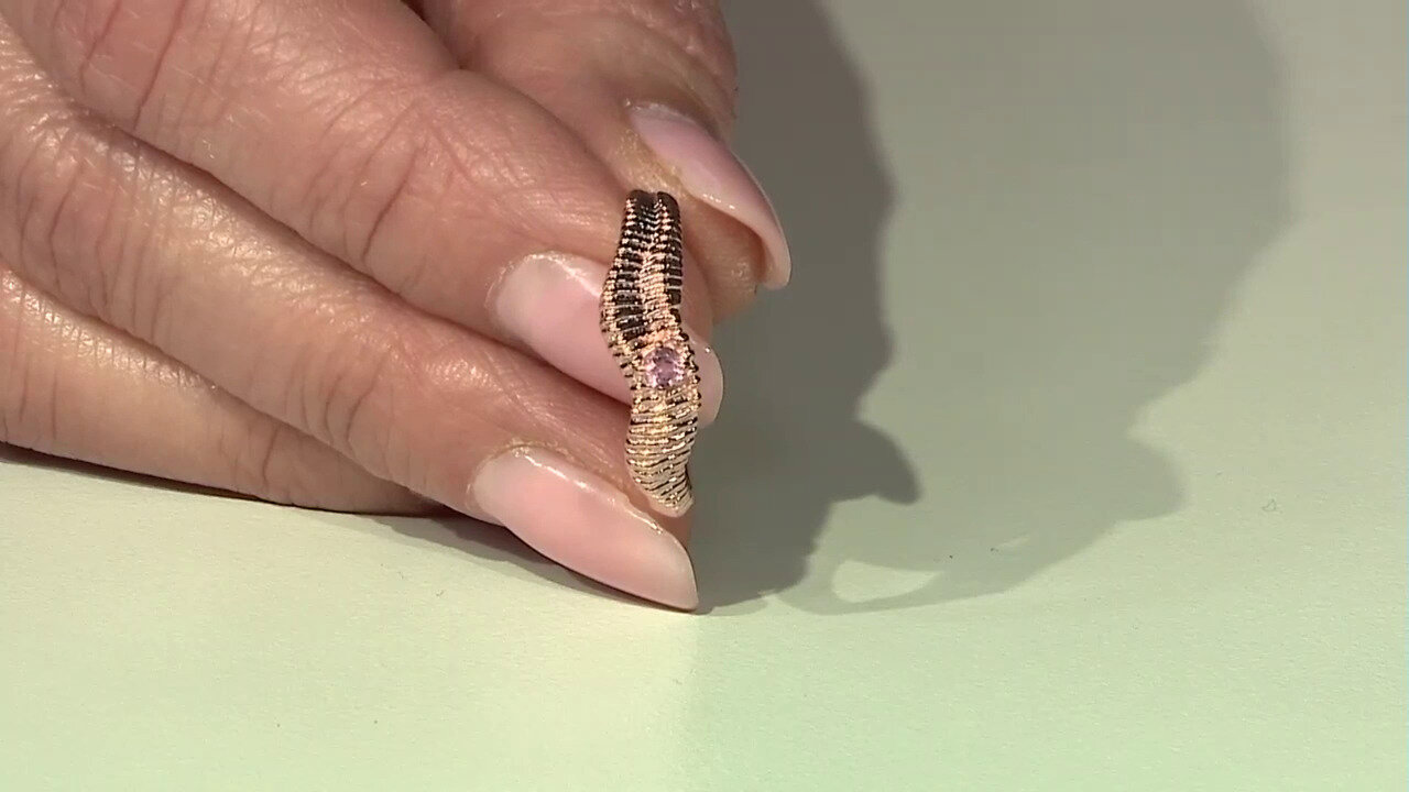 Video Zilveren ring met een roze toermalijn (SAELOCANA)