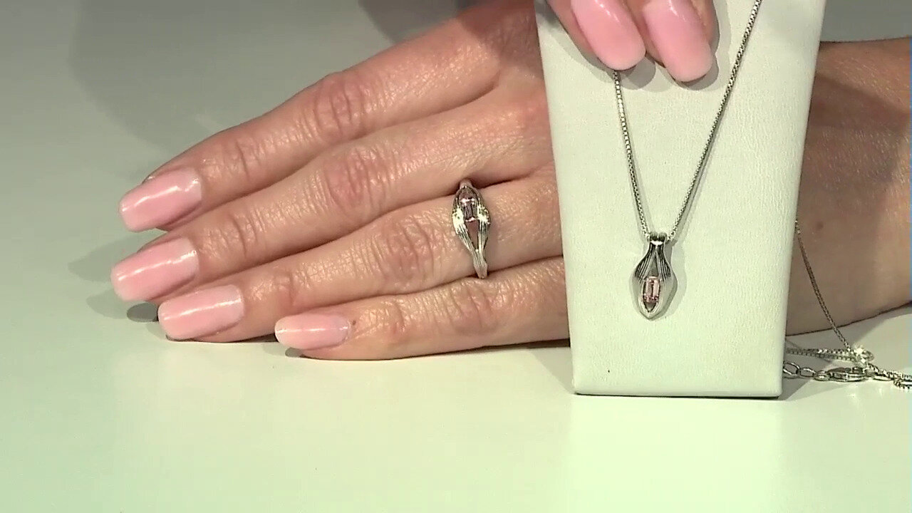 Video Anello in argento con Tormalina Rosa (SAELOCANA)