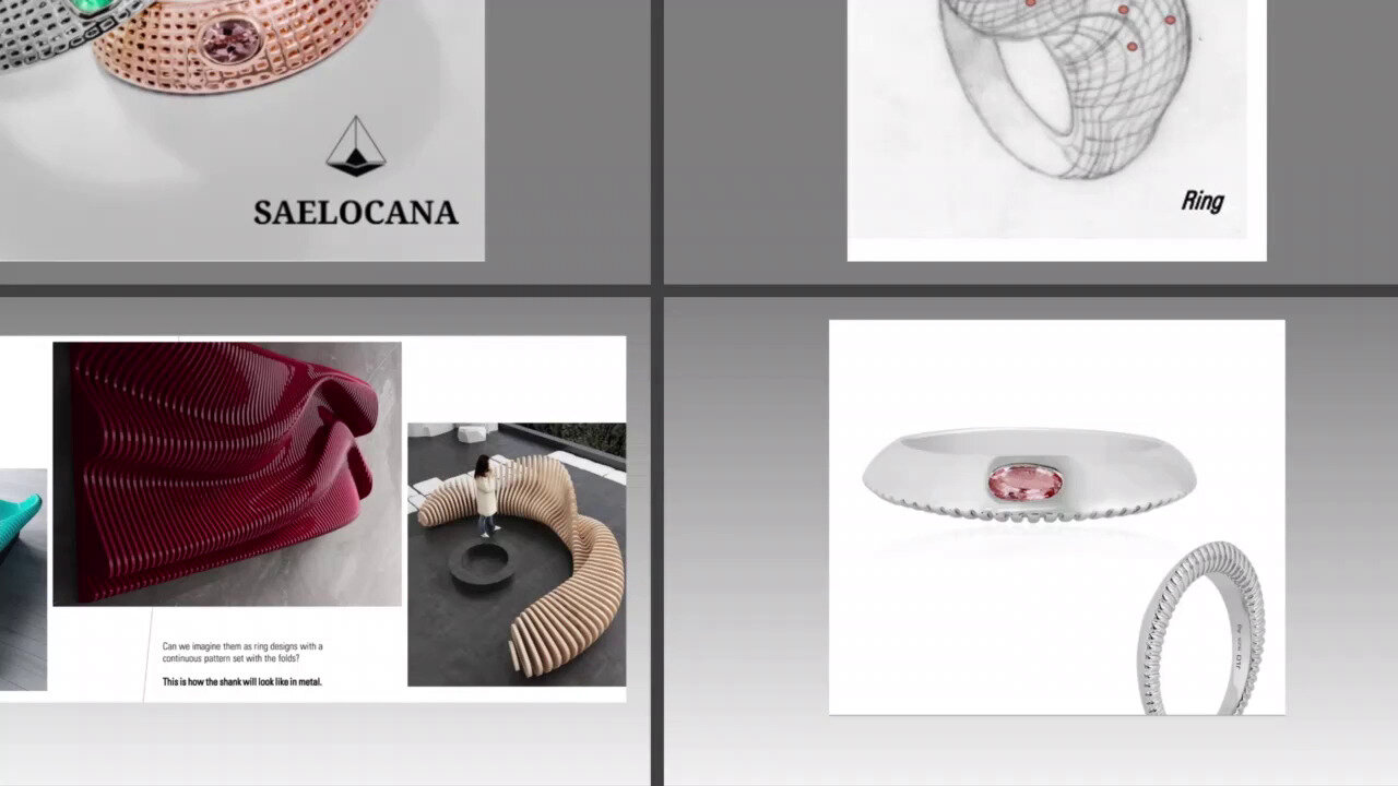 Video Zilveren ring met een roze toermalijn (SAELOCANA)