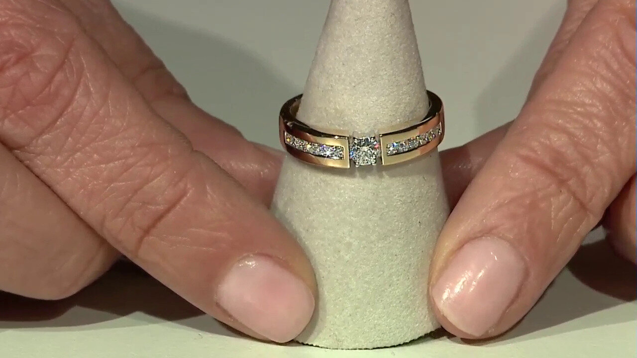 Video 18K IF (D) Diamond Gold Ring (Annette)