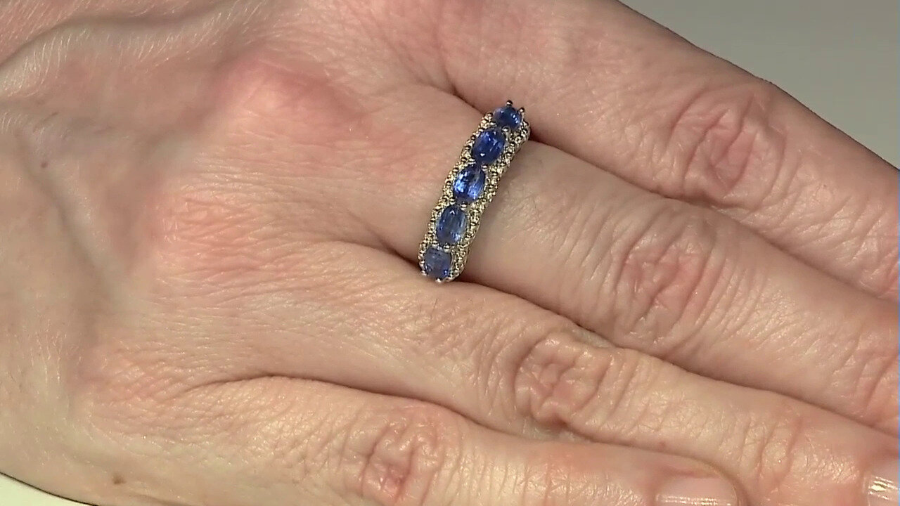 Video Zilveren ring met kyanieten